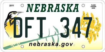 NE license plate DFT347
