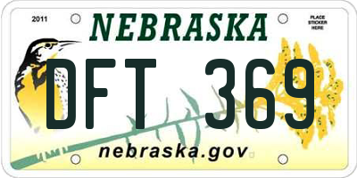 NE license plate DFT369