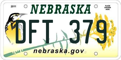 NE license plate DFT379