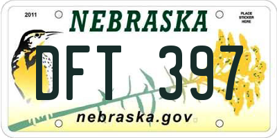 NE license plate DFT397