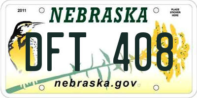 NE license plate DFT408