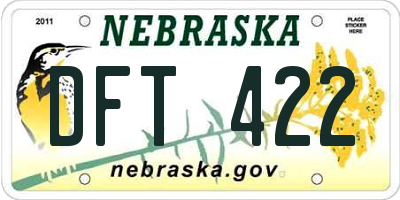 NE license plate DFT422
