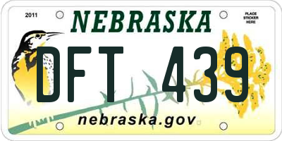 NE license plate DFT439
