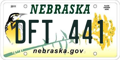 NE license plate DFT441
