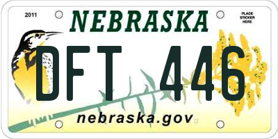 NE license plate DFT446