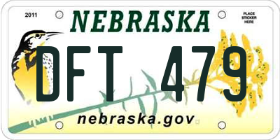 NE license plate DFT479
