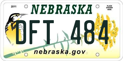 NE license plate DFT484
