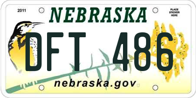 NE license plate DFT486