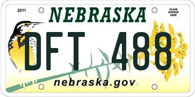 NE license plate DFT488