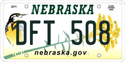 NE license plate DFT508