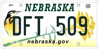 NE license plate DFT509