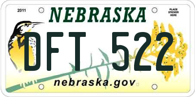 NE license plate DFT522