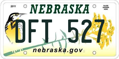 NE license plate DFT527