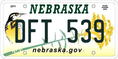 NE license plate DFT539