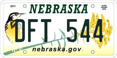 NE license plate DFT544
