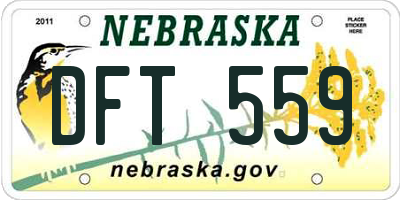 NE license plate DFT559
