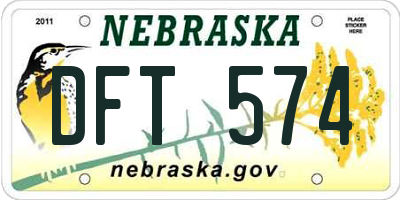 NE license plate DFT574