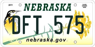 NE license plate DFT575