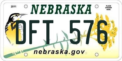 NE license plate DFT576