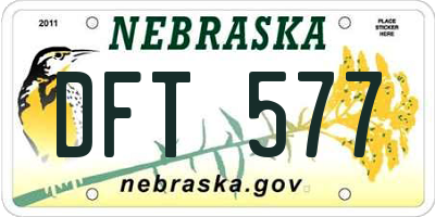 NE license plate DFT577