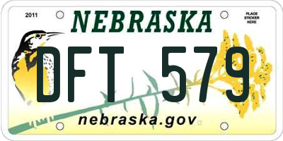 NE license plate DFT579