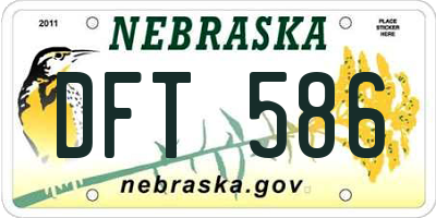 NE license plate DFT586