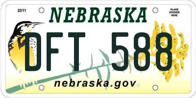 NE license plate DFT588