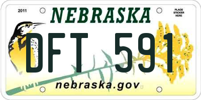 NE license plate DFT591