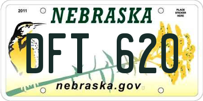 NE license plate DFT620