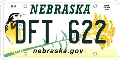 NE license plate DFT622