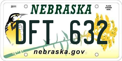 NE license plate DFT632