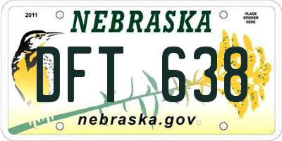 NE license plate DFT638