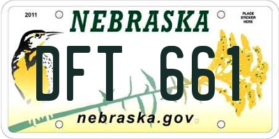 NE license plate DFT661