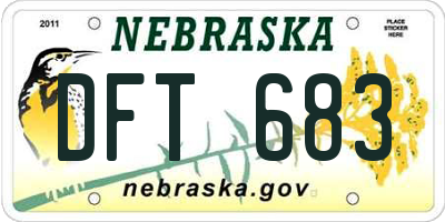 NE license plate DFT683