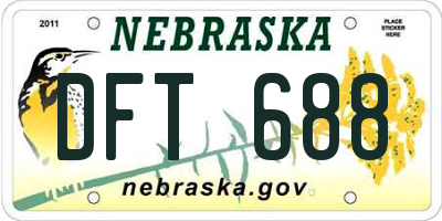 NE license plate DFT688