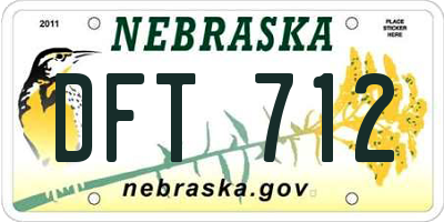 NE license plate DFT712