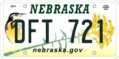 NE license plate DFT721