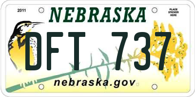 NE license plate DFT737
