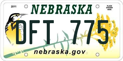 NE license plate DFT775