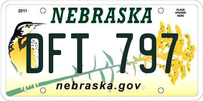 NE license plate DFT797