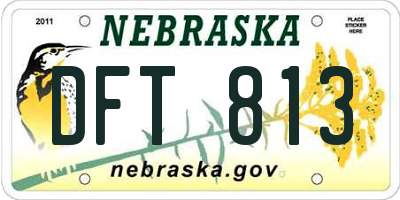 NE license plate DFT813