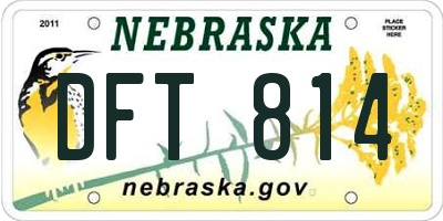 NE license plate DFT814