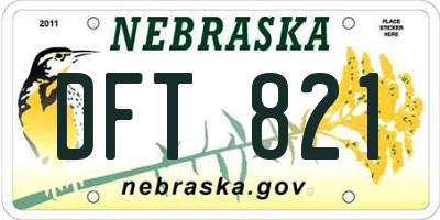 NE license plate DFT821