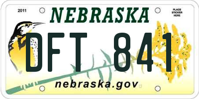 NE license plate DFT841