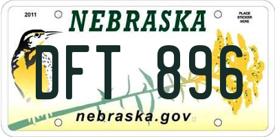 NE license plate DFT896