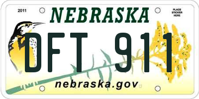 NE license plate DFT911