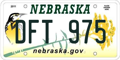 NE license plate DFT975