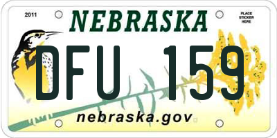 NE license plate DFU159