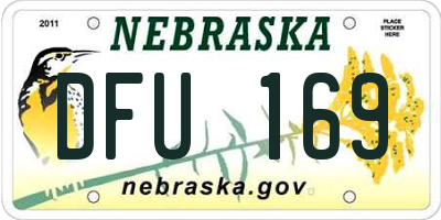 NE license plate DFU169