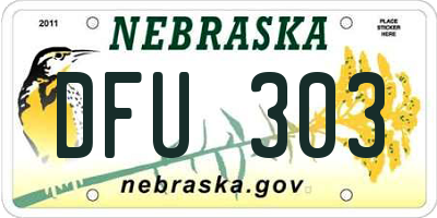 NE license plate DFU303
